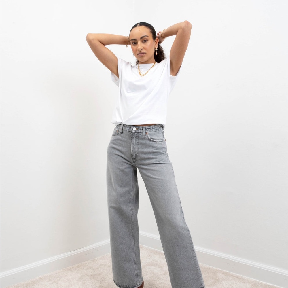 Flared Gray Jeans